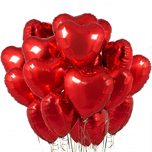 Palloncini Cuore Rosso, 20 Pezzi Amore Cuore Palloncini Rosso Cuore, Palloncini per Valentines Day, Palloncini Cuore Rosso per Nozze, Decorazione festa di compleanno di San Valentino