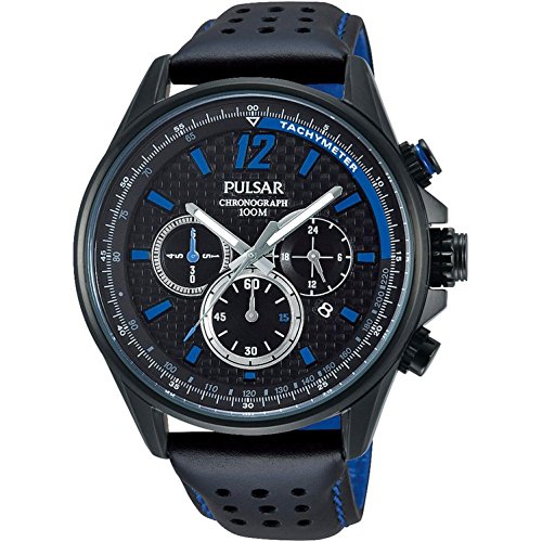 Pulsar Homme Chronographe Quartz Montre avec Bracelet en Cuir PT3549X1