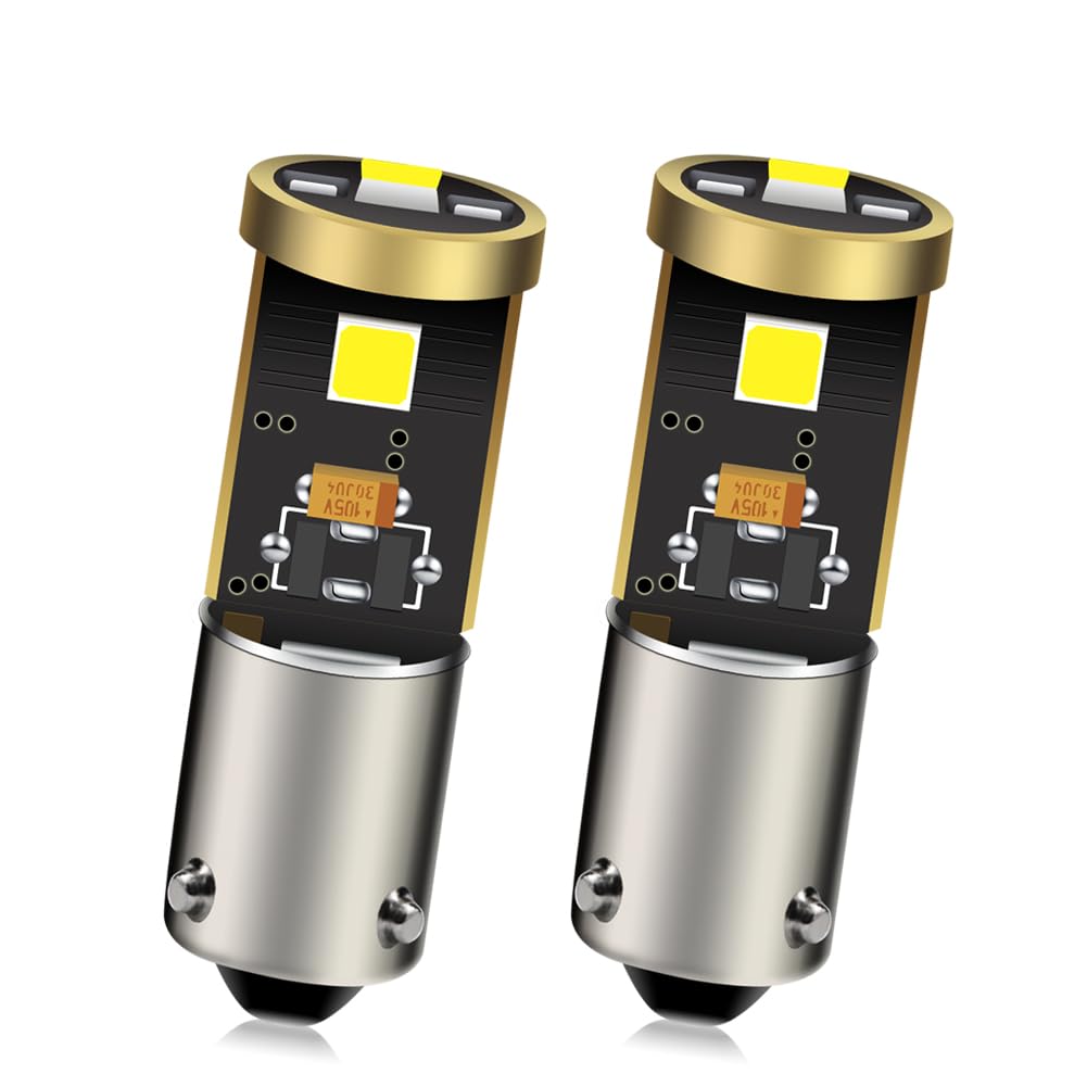 Ruiandsion 2pcs 12-24V BAY9S H21W LED Bulb Canbus Super Bright 3030 3SMD Chipset LED Indicator Light Backup Reverse Light Bulb,White-picture-23