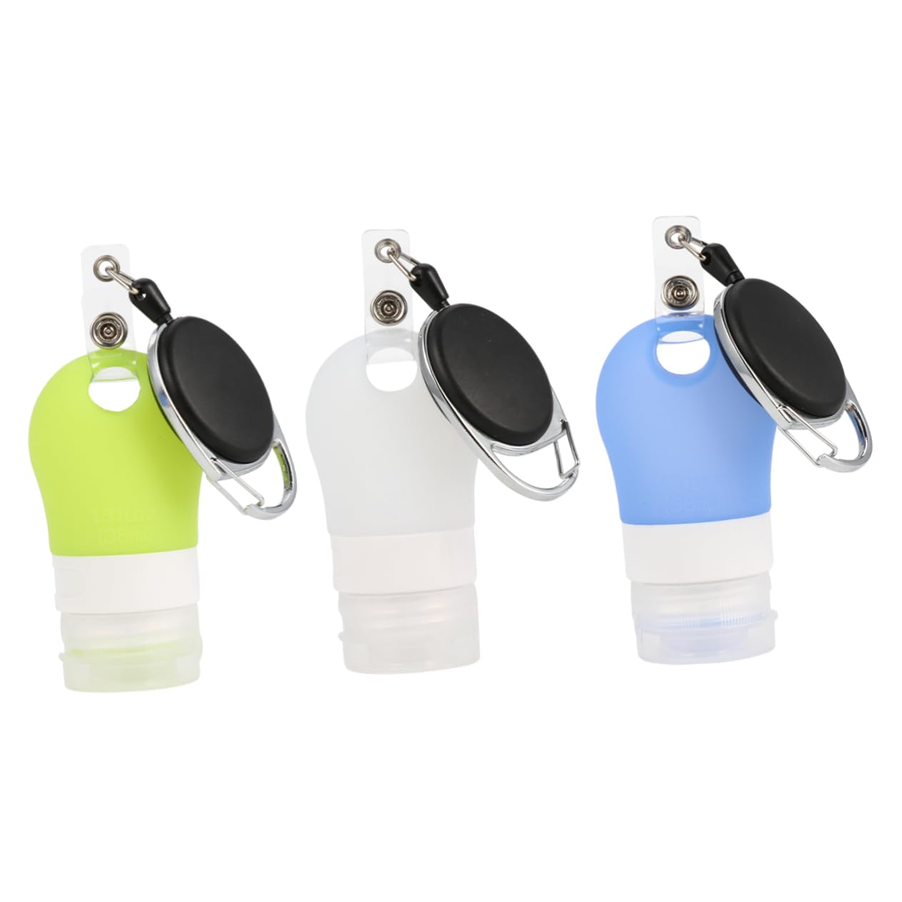 3piezas Contenedor De Viaje De Silicona Botellas Portátiles Dispensador De Champú Líquidos Negocios Vacaciones