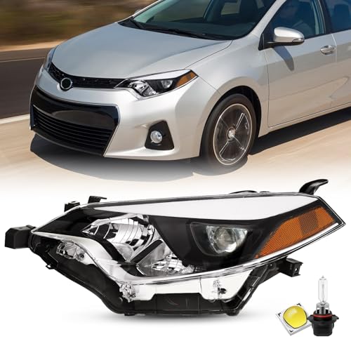 XGWZ Headlight Compatible with 2014-2016 Toyota Corolla Base/CE/C/LE Eco/LE/L/S Plus/S/Sedan 4-Door LED Headlamps(Driver Side(Left))