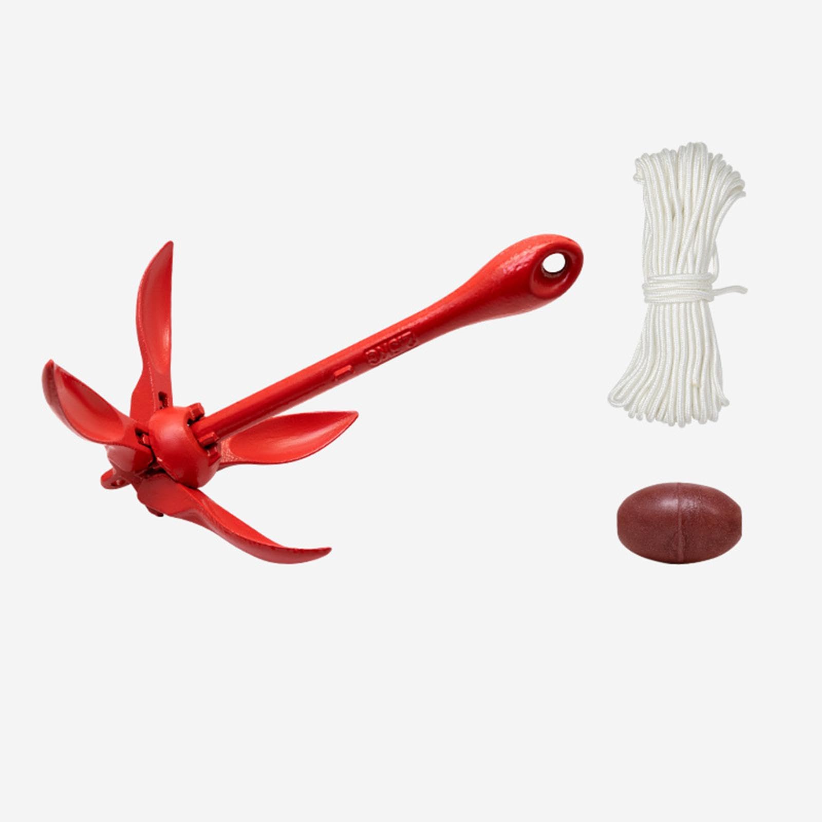 Fancyes Folding Grapnel Anchor Kayak Anchor W/Rope 5.5lb Portable Grappling Anchor Folding Anchor Kit for Canoe Dinghies Boating Ski