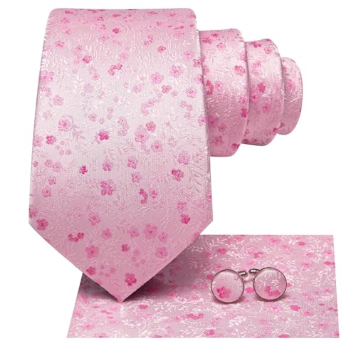 Image of Hi-Tie Men 63inches Tie Set Extra Long Necktie Paisley Tie Pocket Suqare Cufflinks Big and Tall Men Tie