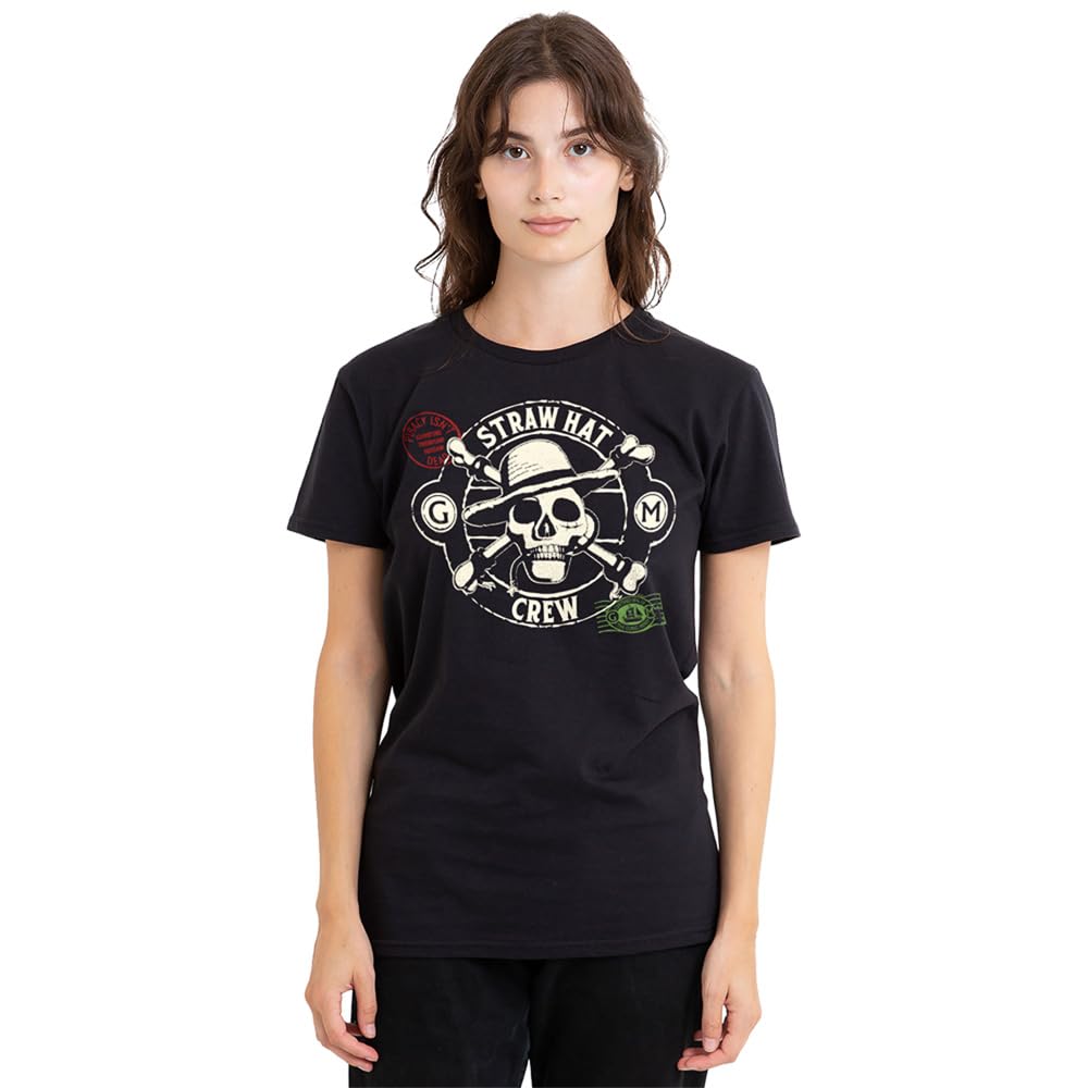 Netflix - Women's - T-Shirt - One Piece Straw Hat Crew - 2XL - Black