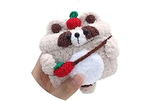 Plush Airpod Pro Case: Light Brown with Red Bag