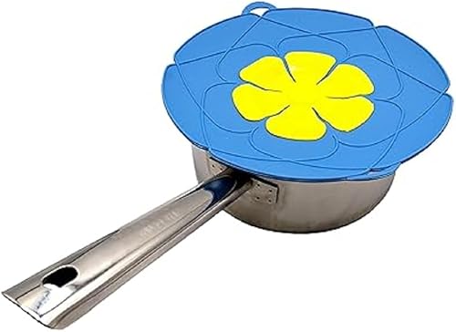 Miniatura 10 de La mejor tapa de silicona para olla, tapas reutilizables para ollas y sartenes, tapón de hervir sobre derrames, accesorio de cocina (rojo)