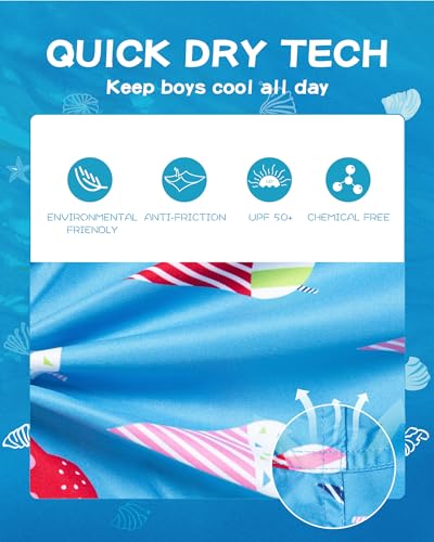Image of SURF CUZ Boys Swim Trunks Toddler Swim Shorts UPF 50+ Bathing Suit for Boy Swimsuit Quick Dry Mesh Beach Boardshorts Swimwear