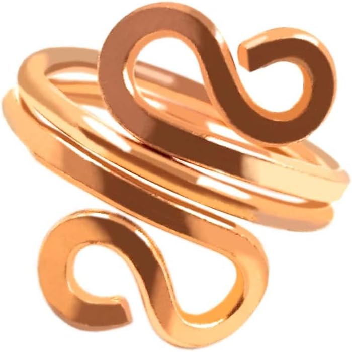 Unisex-Adult Designer Pure Copper Ring Design 12