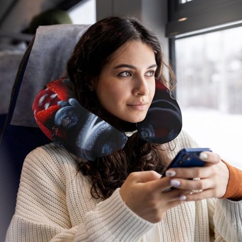 Almohada de espuma viscoelástica para viaje U 25 cm miniatura 6