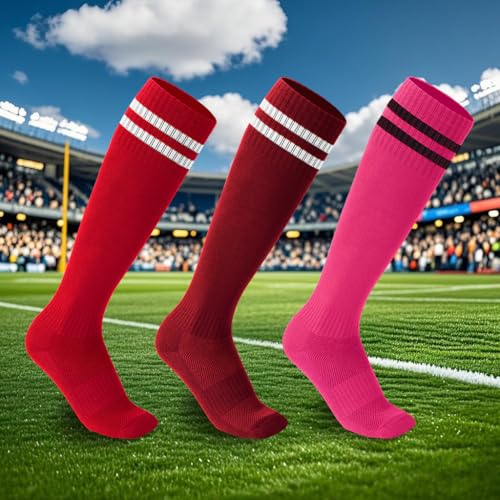 SANSTHS 2 Baseball Socks and 1 Belt Combo for Boys Girls, Breathable Softball Socks and Elastic Belt for Youth Adult4