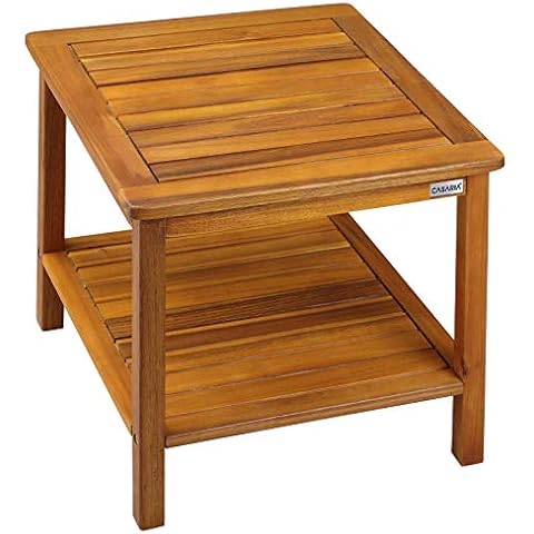 CASARIA Washington Garden Side Table with Shelves Cover