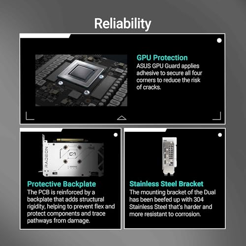 Image of ASUS Dual Radeon RX 9060 XT 16GB GDDR6 White Edition (PCIe 5.0, 16gB GDDR6, HDMI 2.1b, DisplayPort 2.1a, 2.5-Slot Design, Axial-tech Fan Design, 0dB Technology, and More)
