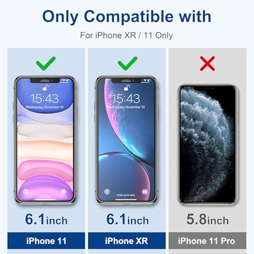 Image of IQShield Screen Protector Tempered Glass Guard for iPhone 11 and iPhone XR - 9H Hardness, HD Clear, Case Friendly [1 Pack]