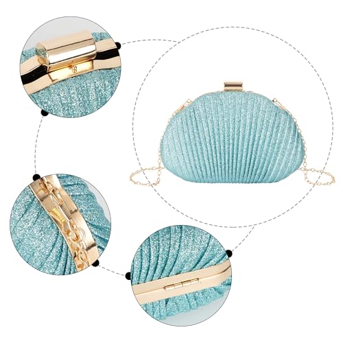 Image of Women Seashell Evening Bag Purse Mermaid Chain Strap Clutch Handbag Shoulder Bag | Seashell