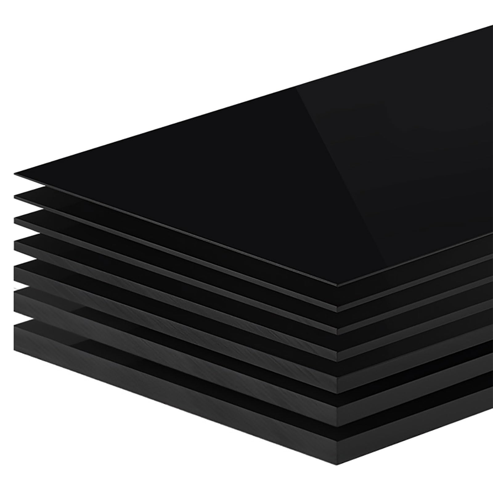 TonuuoDC 4mm Thick Polypropylene Sheet – Heavy Duty Black PP Plastic for Shelving, Cutting Tables, Garage or Workshop Projects,21×29.7cm 2 Pcs