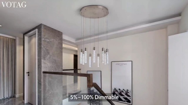 Image of Pendant Lighting for Kitchen, 9-Light High Ceiling Large Chandelier