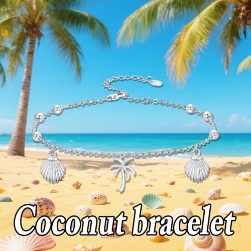 Image of 925 Sterling Silver Layered Ankle Bracelets for Women Jewelry Gifts | 925 Sterling Silver Layered Sea Turtles /Elephant /Wave Anklet Animal Bracelet Summer Ocean Beach Jewelry Gifts for Women
