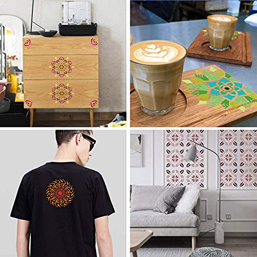 TSKDKIT 16 stencil mandala per pittura