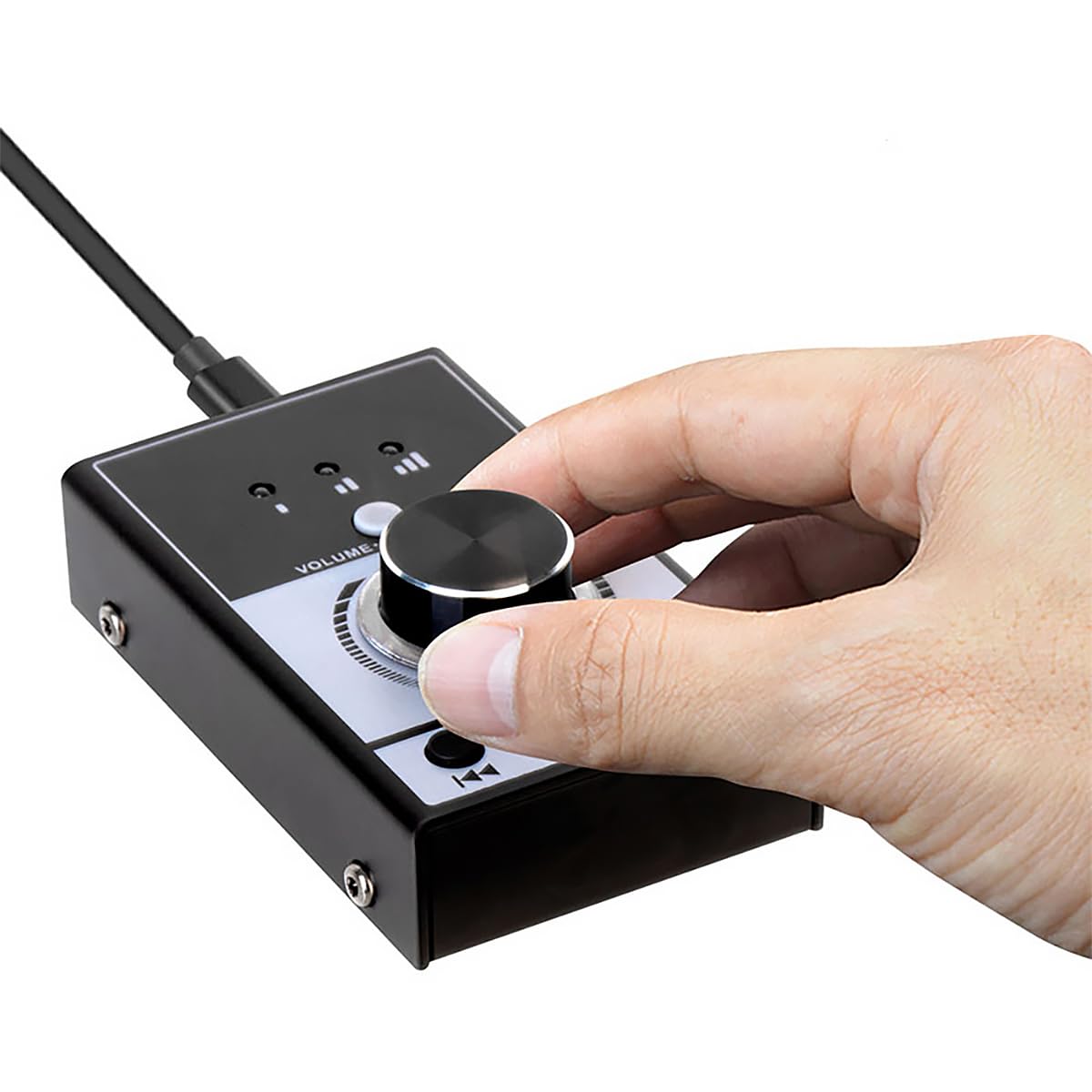 POFET Controlador de Perilla de Volumen USB Perilla de Control Multimedia Controlador de Sonido de computadora con 4 Almohadillas Antideslizantes para teléfono PC Altavoz Ajuste de Audio