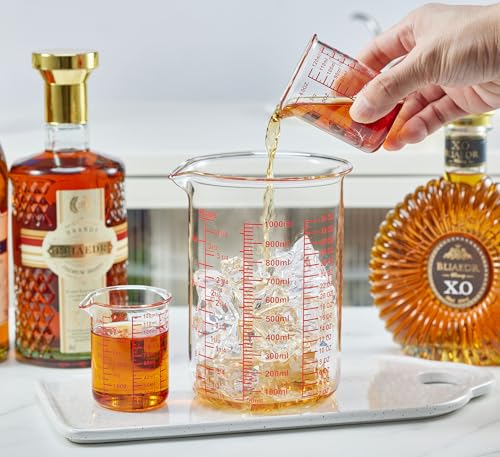 Image of Ackers BORO3.3 4 oz /120 ml Glass Measuring Cup with V-Shaped Spout, 2 Pack