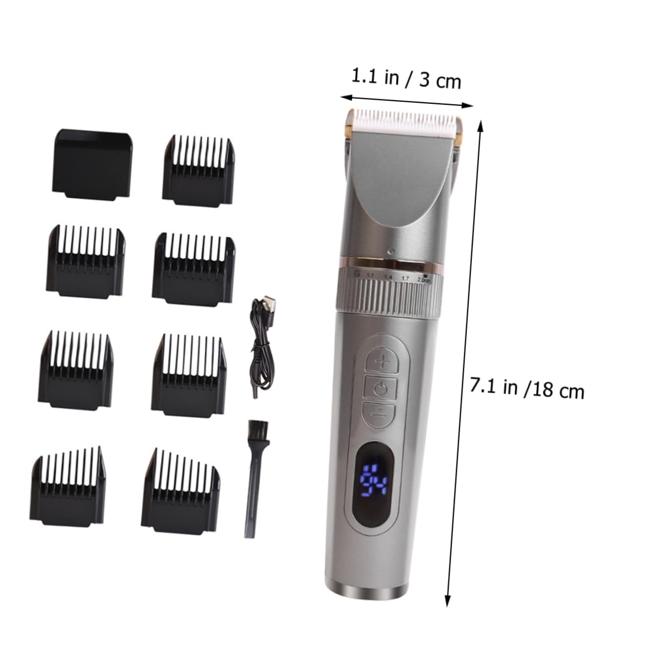 Didiseaon 1set Professionale Di Tagliacapelli e Regolabarba Elettrico Con Display Led Kit Completo Per Taglio e Della Barba Adatto Per Uso Domestico e Principianti