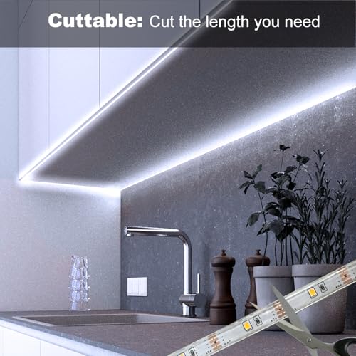 Image of echosari 150 LED Strip Lights Battery Operated 16.4Ft Waterproof Strip Lights (Pack of 2)