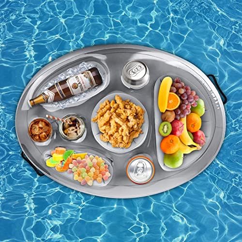 DOITOOL Aufblasbare Eis-Servierschalen – 6 Stück, Transparent Blau, Ideal Für Grillparty, Camping & Pool