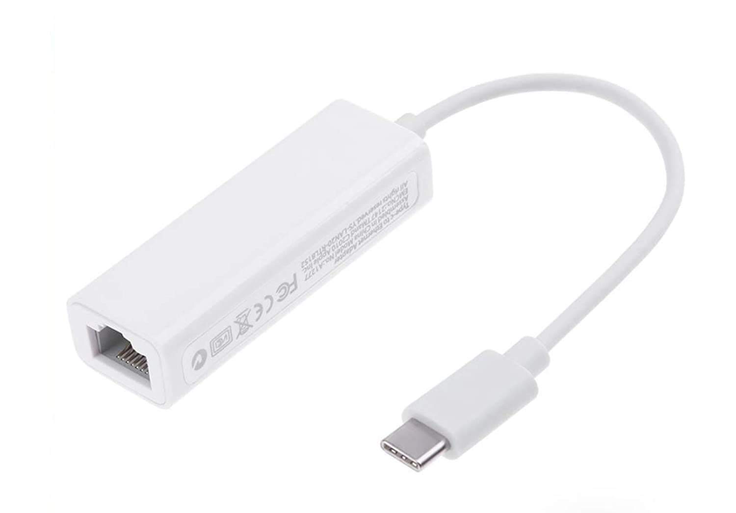Viaxos USB-C to Ethernet Adapter, Thunderbolt 3/Type C to RJ45 Ethernet LAN Network Aluminum Adapter Compatible for MacBook Pro,Pixel,Samsung S8/S8+,S9/S9+ and More - White (B08W9M6RH6) Amazon Price History, Amazon Price Tracker