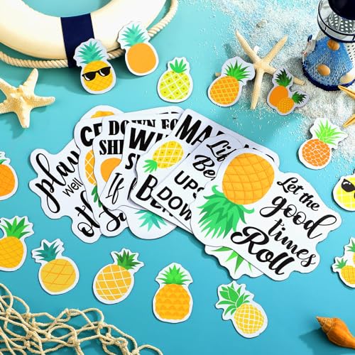 25 imanes decorativos piña invertida amarillo pequeño miniatura 4