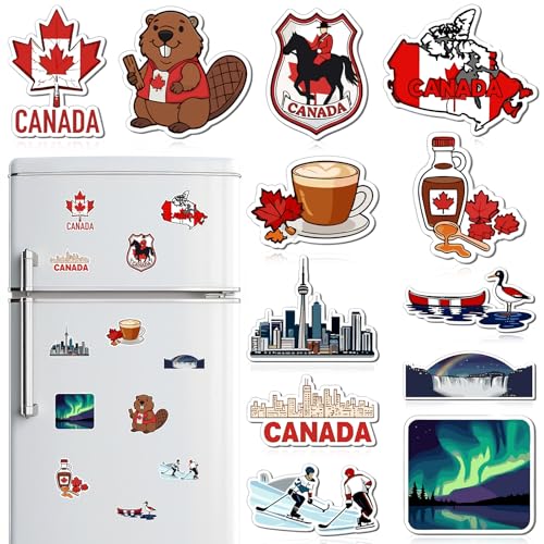 Set de 12 Imanes Decorativos Canadiense Yunsailing