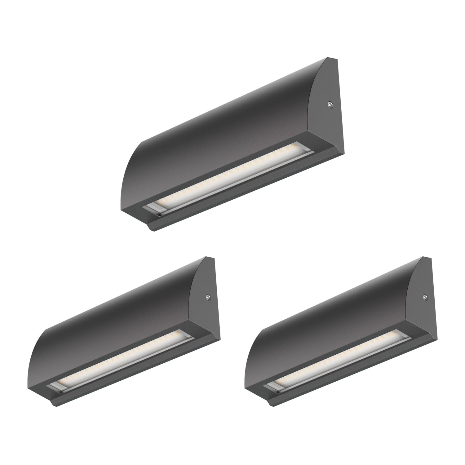 ledscom.de 4 LED wall Light/Staircase Light SEGIN for Outdoors, IP54, Flat, Downlight, Black matt, Angular, 6.2 W, 566lm, Warm White — view 32