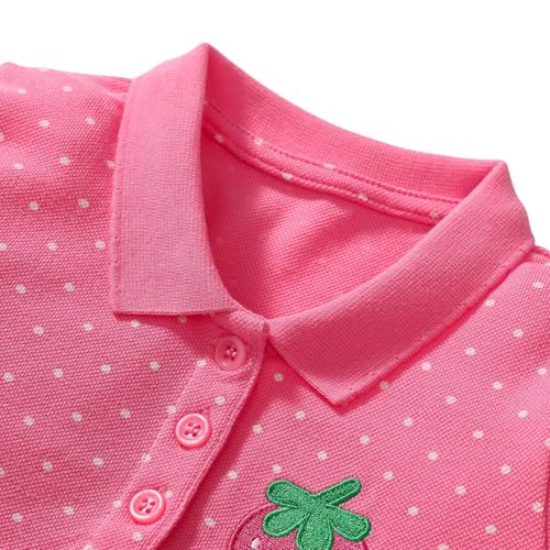 Girl's Polo Dress, Ruffle Pique Shirtdress School Uniform for Kids Toddler Baby Children3