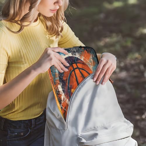Funda para portátil 13-14 pulgadas con diseño baloncesto miniatura 6
