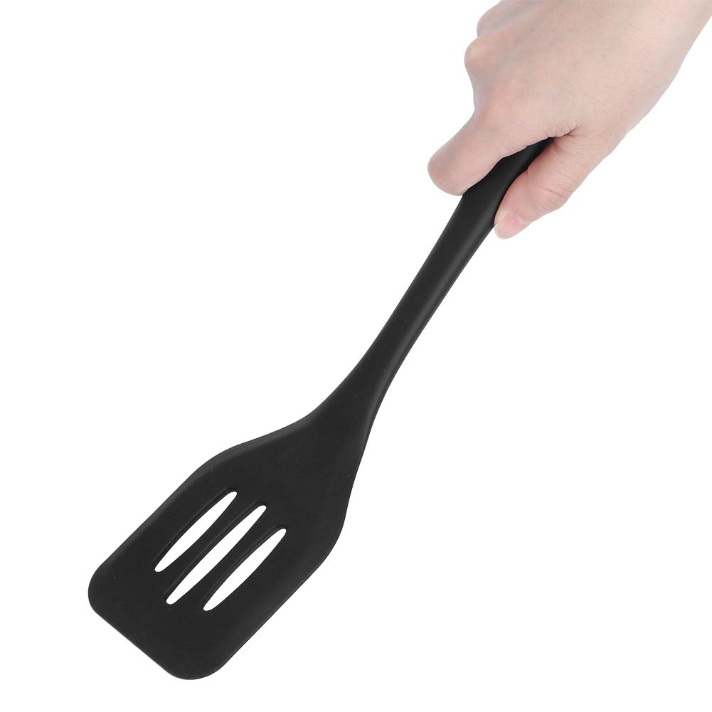 Set Utensili Da Cucina In Silicone AHASON'S | 13 Pezzi Con Supporto | Resistenti Al Calore 230°C | Manico In Legno | Senza BPA | Palette, Spatole, Frusta, Pinze - 5