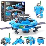 STEM 6-in-1 Education Solar Power Robots Toys for Boys Age 8-12, Cool Ideal Gifts for Boys, Building Toys Science Kits Robotics Set STEM Project Gifts for 8 9 10 11 12 Years Old Boy Girls Teens