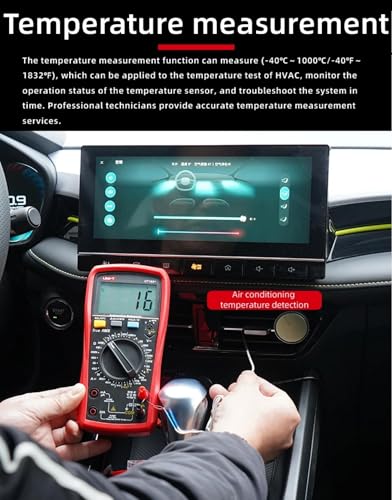 Image of UNI-T UT107+ Digital Multimeter, Pocket-Sized Mini Voltage Tester, AC /DC Voltage & Current, Resistance, Continuity, Diode Test, CAT III 600V Safety, with Test Leads & Case for Home DIY, Car Repair