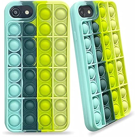 DUAS Poppets Phone Case, Pop iPhone 7 Case, Poppet iPhone 8 Kids Boys Case, Pop iPhone Case, Poppet iPhone 6 Phone Case, Fidget Phone Case iPhone 6 6s 7 8 SE2020 Stress Anxiety Relief Silicone Cover
