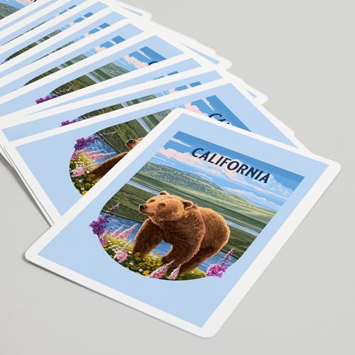 Lantern Press Baraja Poker 52 Cartas oso grizzly miniatura 5