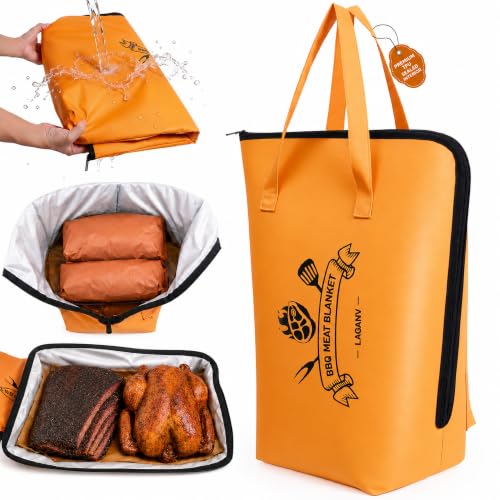 Image of BBQ Blanket for Resting Meat - 25 inch Insulated Meat Resting Bag | Odor-free leakproof TPU core; 5-layer insulation helps retain heat & moisture; wide-mouth design; reinforced handles & zipper