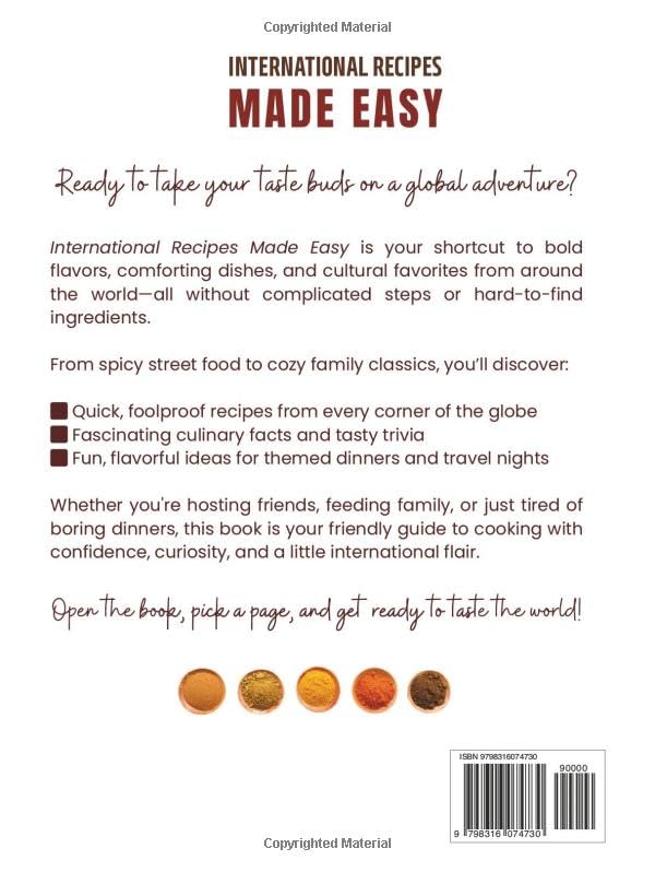 International Recipes Made Easy: A Cultural Cookbook with Quick and Delicious Recipes from Around the World Featuring Authentic Ethnic Dishes and ... Mediterranean, Caribbean Cuisine and More - Image 2