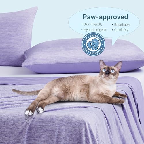 Image of Elegear Arc-Chill 3.0 Cooling Blankets for Hot Sleepers, Queen Size, Purple | Q-Max>0.5 Cooling Fabric, Absorbs Heat to Keep Body Cool, Breathable Summer Blankets for Night Sweats & Menopause, 79 inchx86 inch