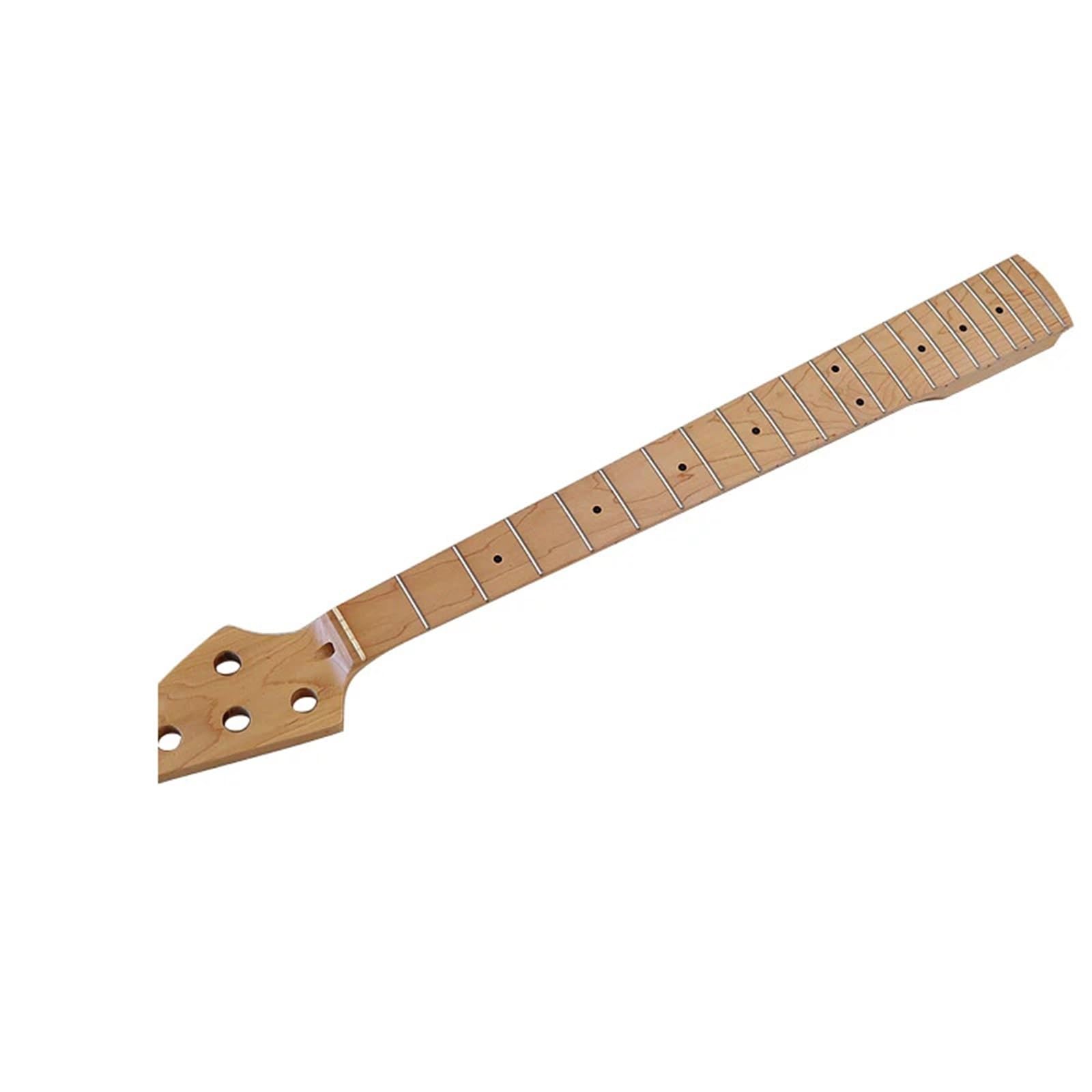 Cuello de guitarra eléctrica Bajo eléctrico de 5 cuerdas, 21 trastes, mástil arce, diapasón, ancho cejuela: 46 mm