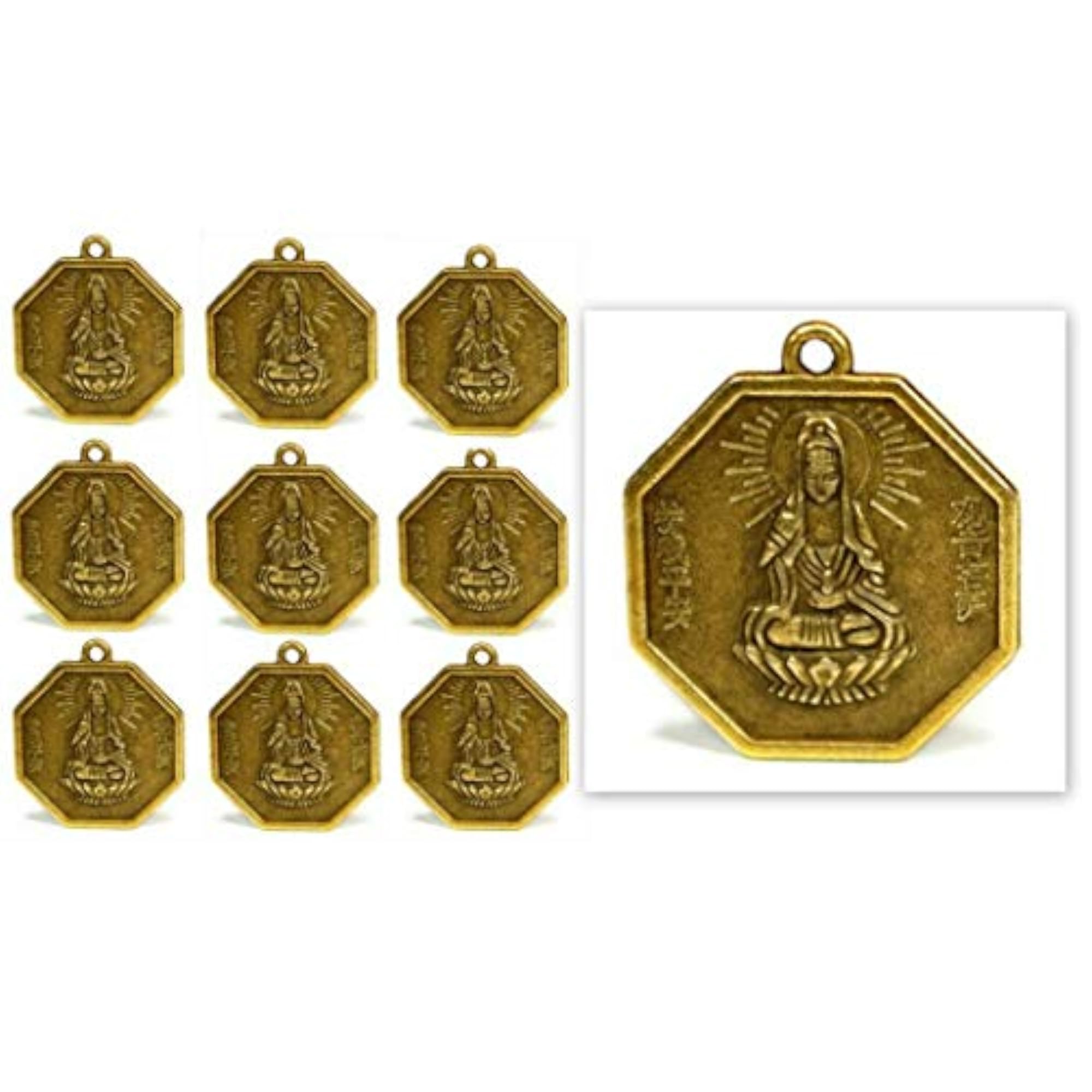 10 Kwan Yin Feng Shui Charms for DIY Jewellery Making