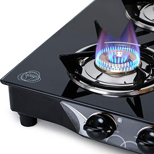 HORNBILLS LPG Premium 7MM Toughened Glass Stainless Steel Manual Ignition 4 Brass Burners Gas Stove 1 Year Warranty By Hornbills Appliances - Image 4
