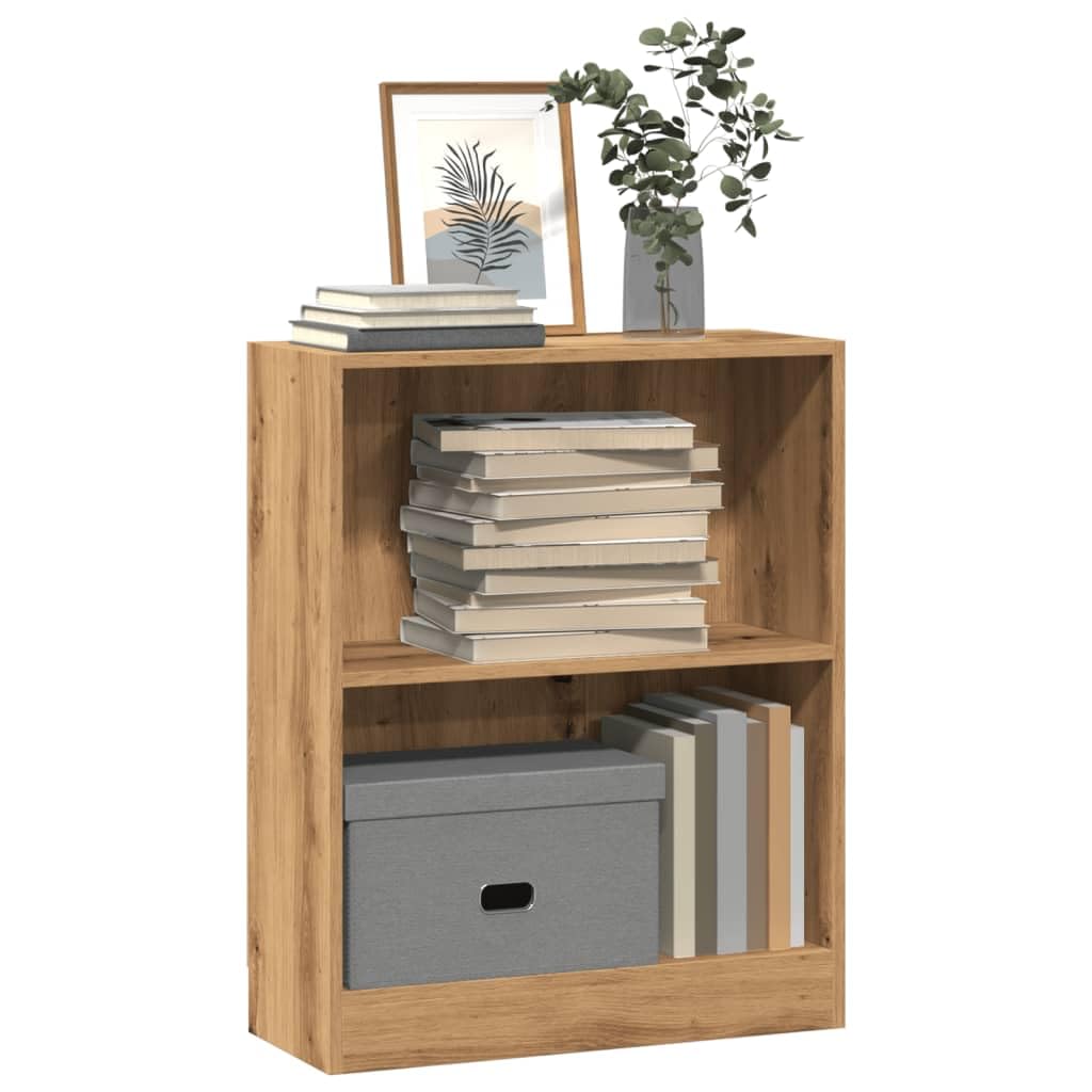 Libreria in rovere Artisan, 60 x 24 x 76 cm, scaffale in legno, scaffale sottile con scomparti aperti, per soggiorno, camera da letto e ufficio
