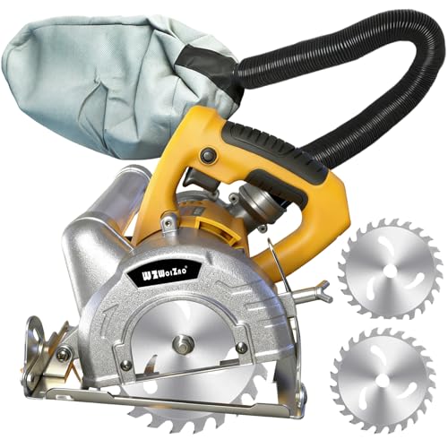 Mini Circular Saw,4"&5" Electric Wood Saw with Vacuum Dust Bag,0-45°