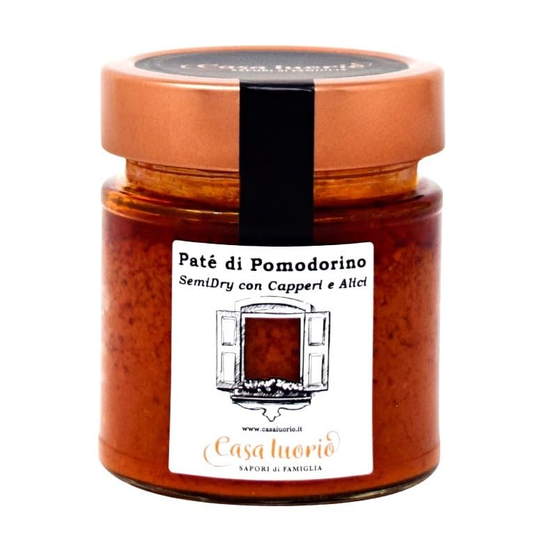 Patè de tomate datterino semiseco con alcaparras y anchoas