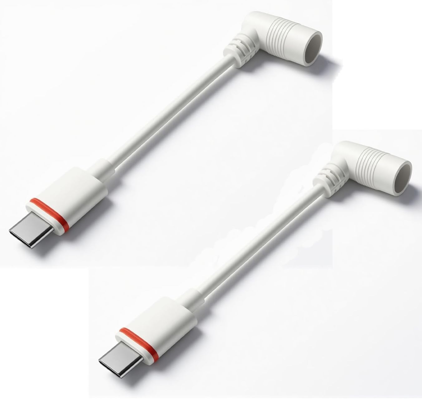 USB-C Adapter Replacement for Ring Barrel Plug Solar Panels & Cameras - Compatible with Super Solar Panel, Stick Up Cam Pro, Spotlight Cam Plus/Pro, 1st Gen Solar Panel (2 Pack)