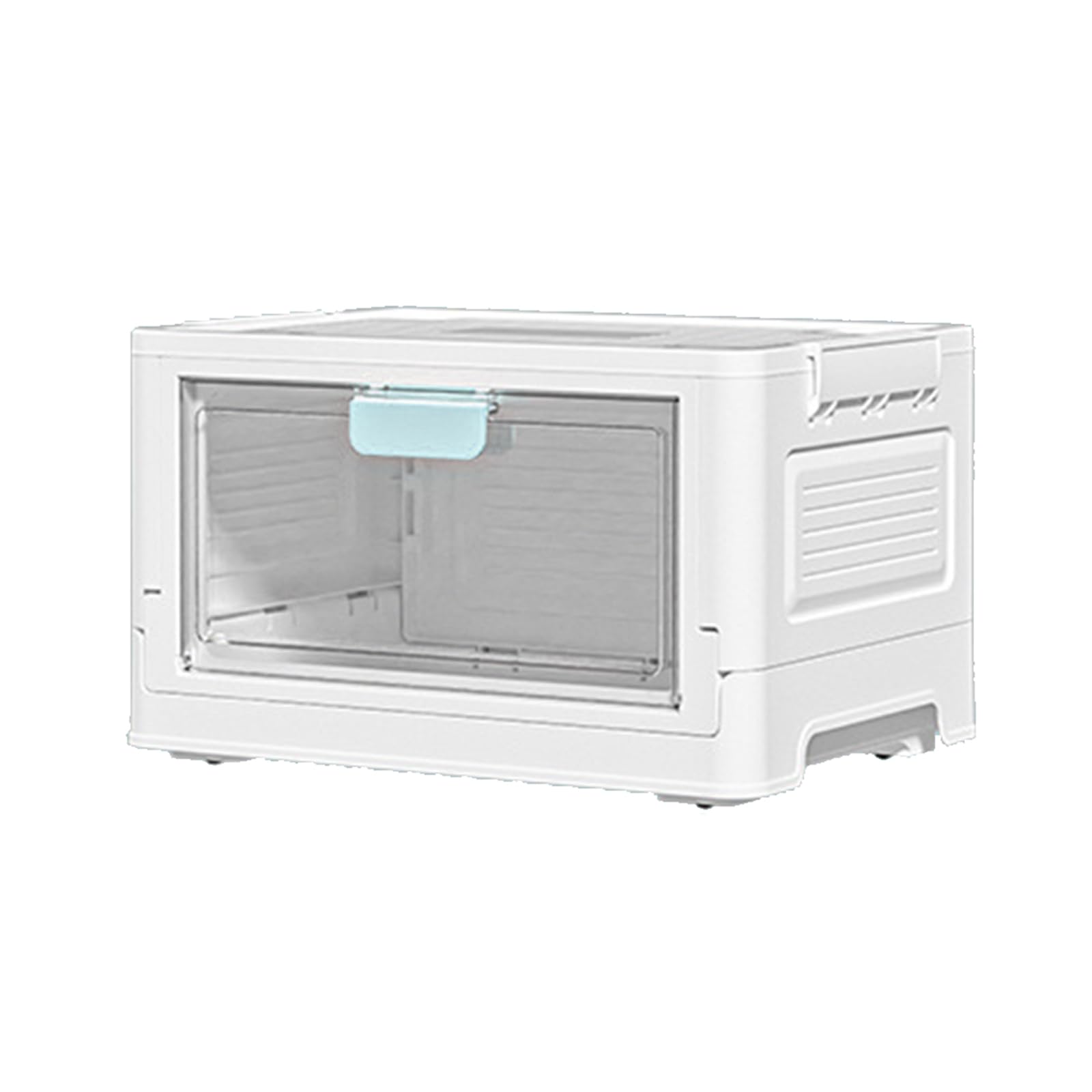 Armoire de rangement double à roues boîte pliable transparente de salon