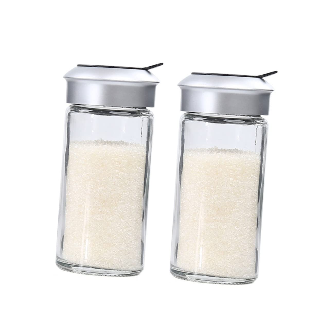 COLLBATH 2 Pcs Rotating Jars Salt and Pepper Sugar Pepper Black Pepper Grinder Condiment Bottle For Pepper and Salt Pepper Grinding Mill Seasoning Bottle Pepper Crusher Pepper Jars